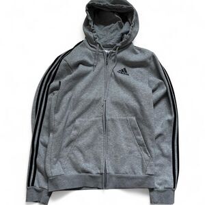 Adidas grey zip up hoodie